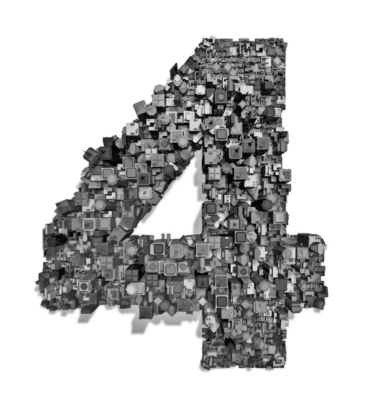 Alfabeto municipal número 4 — Foto de Stock