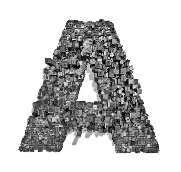 Letra del alfabeto de la ciudad A —  Fotos de Stock