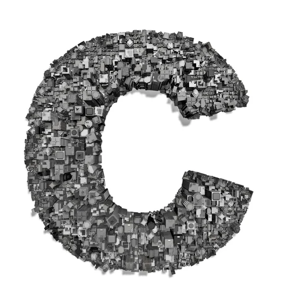 城市字母表字母 c — 图库照片