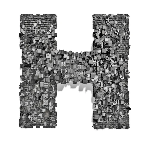 Staden alfabetet bokstaven h — Stockfoto