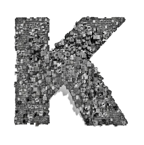 Alfabeto da cidade letra K — Fotografia de Stock