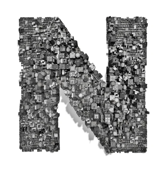 Város ábécé N betű — Stock Fotó