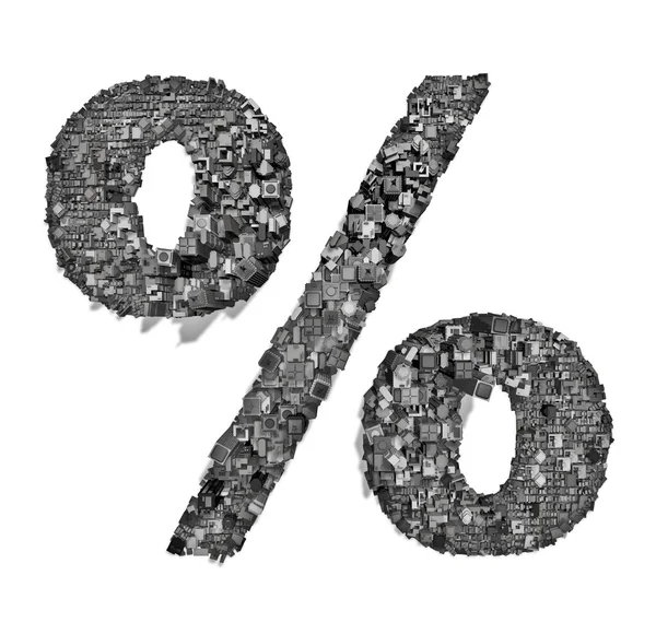 City alphabet percentage — Stock Photo, Image