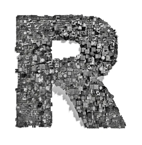 Городской алфавит R — стоковое фото
