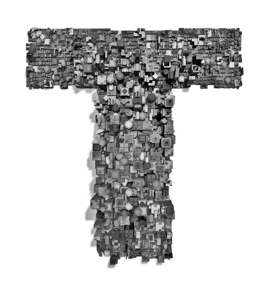 T の文字がアルファベット都市 — ストック写真