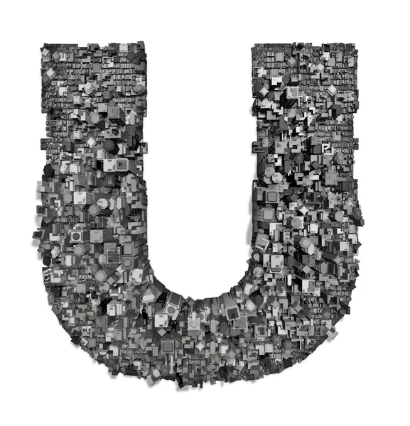 Város ábécé levél U — Stock Fotó