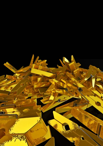 Roupas de ouro peg fundo — Fotografia de Stock
