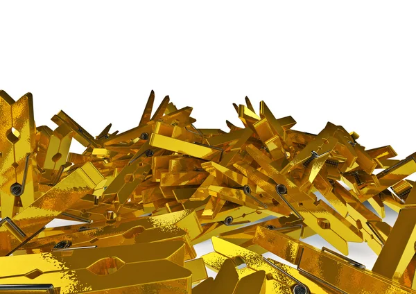Roupas de ouro peg fundo — Fotografia de Stock