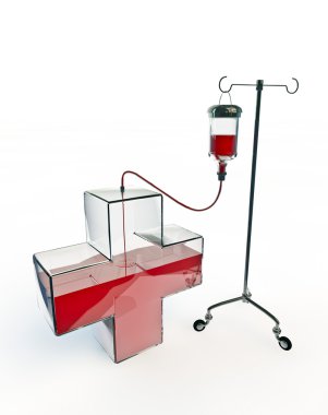 Intravenous cross clipart