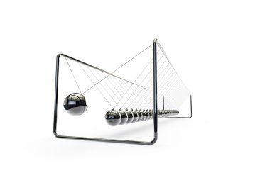 Very long Newton's cradle clipart