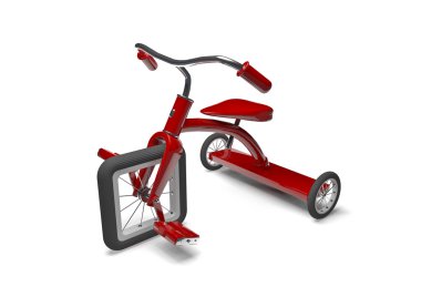 Tricycle with design flaw clipart