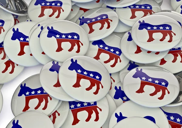 Badges démocrates rendu 3D — Photo