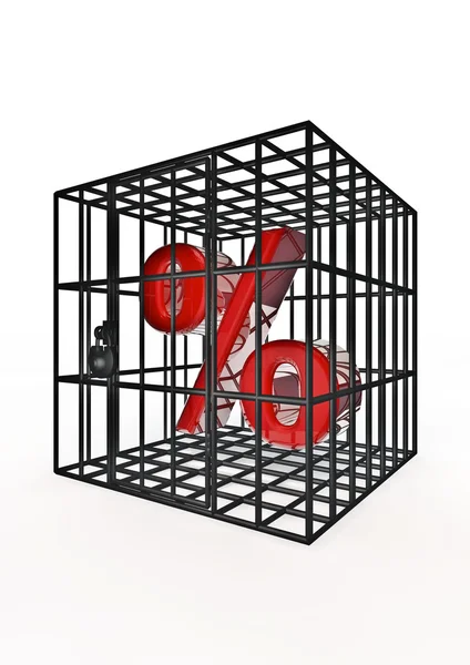 Caged percentage — Stock Photo, Image