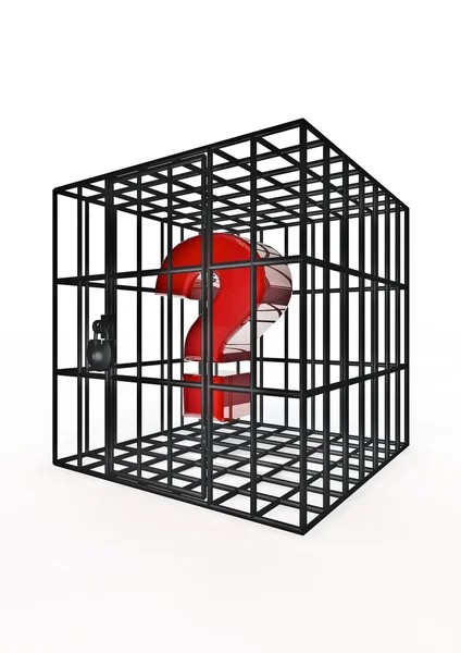 Caged question — Stock Photo, Image