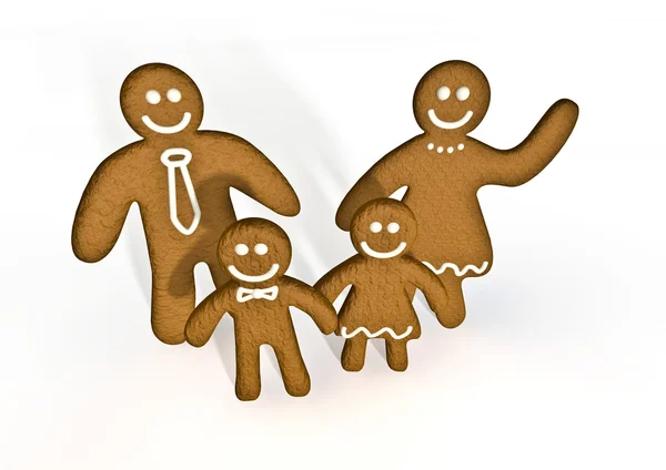 Gingerbread family — Stock Photo, Image