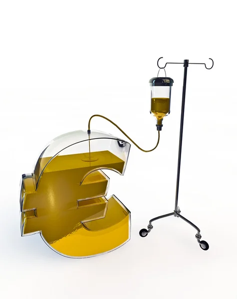 Intravenous euro — Stock Photo, Image