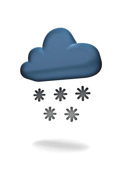 CG weer symbool zware sneeuwval — Stockfoto