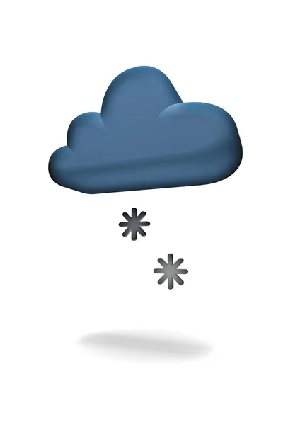 CG weather symbol light snow — Stock Photo, Image