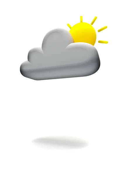CG weather symbol partly cloudy — Stock Photo, Image