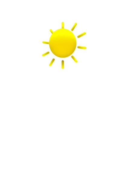 CG weather symbol sunny — Stock Photo, Image