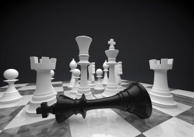 Chess white wins clipart