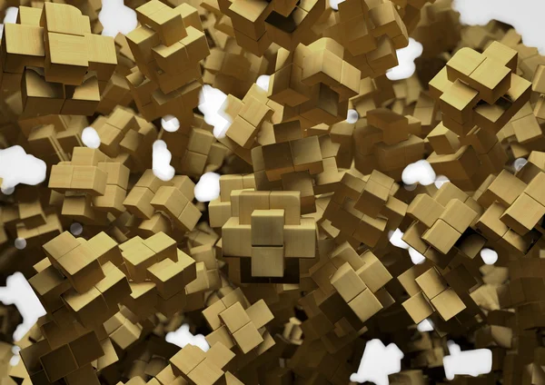 Holz Puzzle Hintergrund — Stockfoto