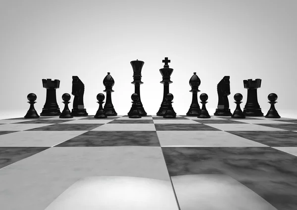 Σκάκι μαύρο — Φωτογραφία Αρχείου