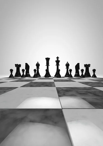 Σκάκι μαύρο — Φωτογραφία Αρχείου