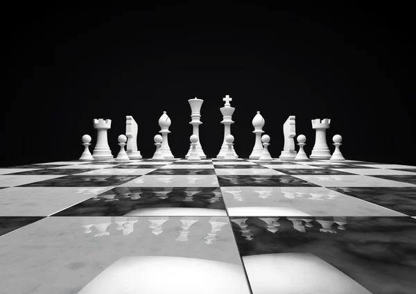 Šachy bílé — Stock fotografie