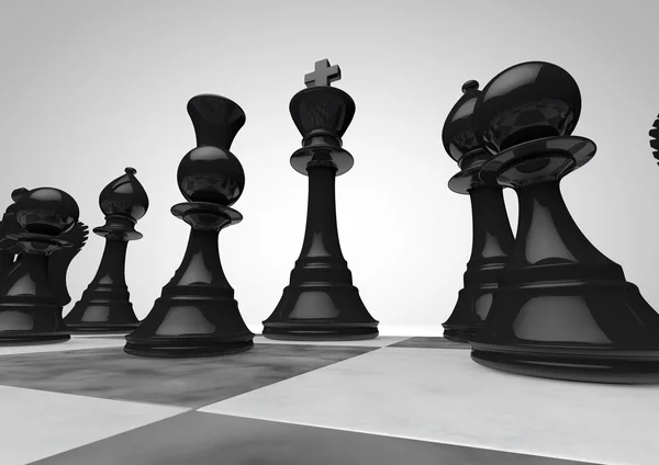 Chess black — Stock Photo, Image