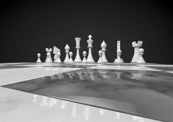Xadrez branco — Fotografia de Stock