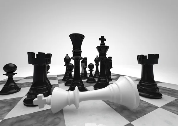 Wins 黒のチェス — ストック写真