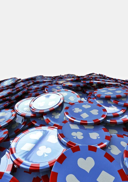 Poker chip hromada — Stock fotografie