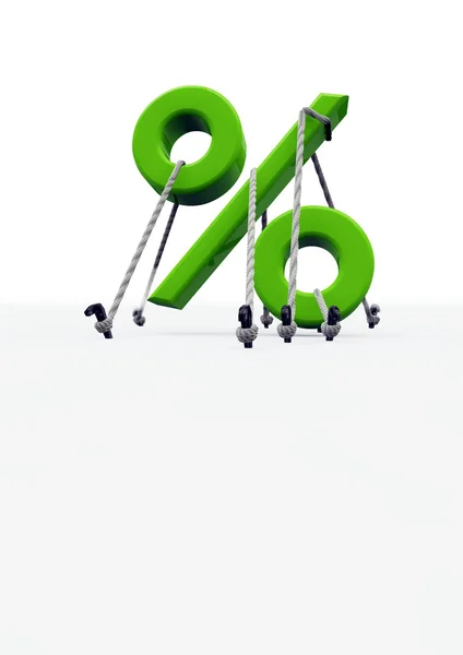Tied down percentage — Stock Photo, Image