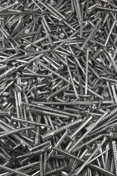 Nuts, bolts, screws and nails — Stock Photo, Image
