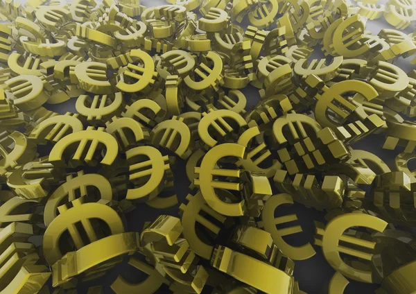 Pile of euros — Stock Photo, Image