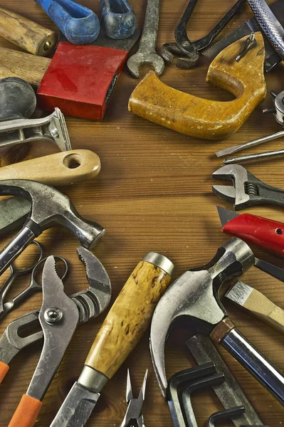 stock image Old tools frame