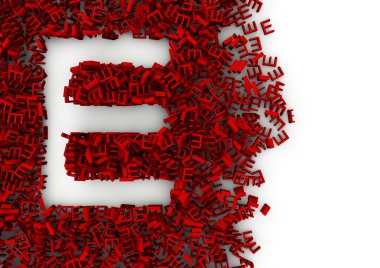 Void alphabet 3D clipart