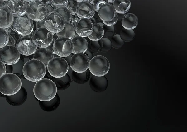 Clear glass marbles — Stock Photo, Image