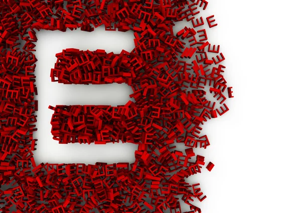 Alfabeto vacío 3D — Foto de Stock