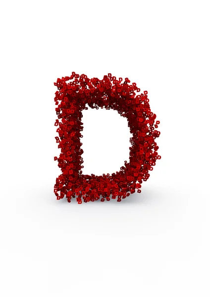 Letter swarm alphabet 3D — Stock Photo, Image