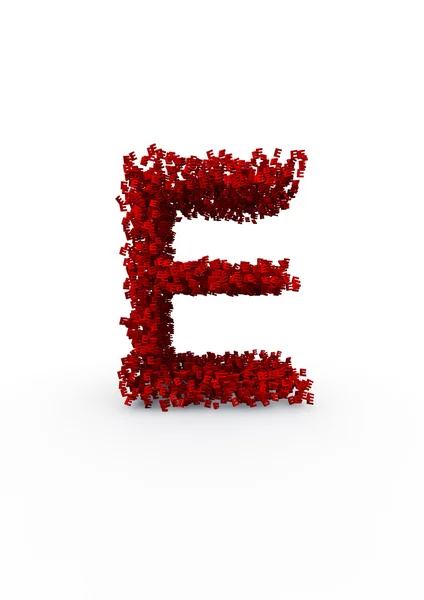 Letra enjambre alfabeto 3D — Foto de Stock