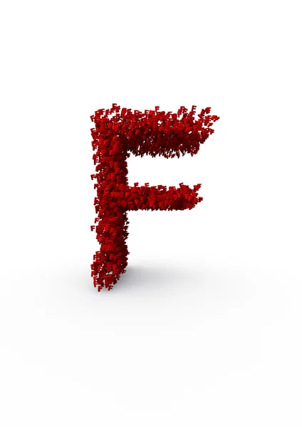 Brief zwerm alfabet 3d — Stockfoto
