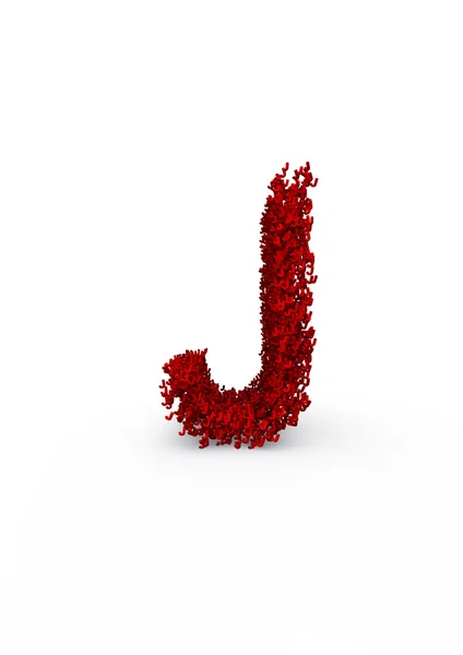 Letter swarm alphabet 3D — Stock Photo, Image