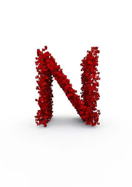Alfabet bokstäver svärm 3d — Stockfoto