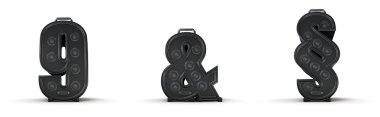 Amplifier alphabet 9 ampersand section clipart