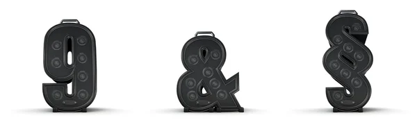 Amplifier alphabet 9 ampersand section — Stock Photo, Image