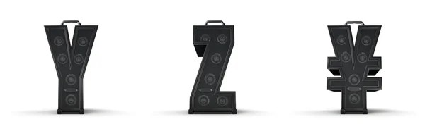 Amplificatore alfabeto Y Z yen — Foto Stock