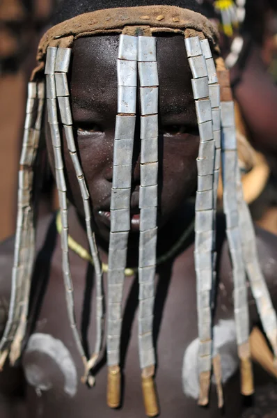 Mursi girl — Stock Photo, Image