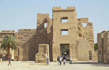 At Habu Temple, Luxor, Egypt clipart